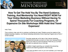 Tablet Screenshot of internetmarketingmentorship.com